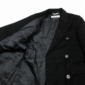 マックスマーラ　カシミヤ100%　ロングコート　黒　ベルト　ダブル　白タグ　44 マックスマーラ カシミヤ100% ロングコート 黒 ベルト ダブル 白