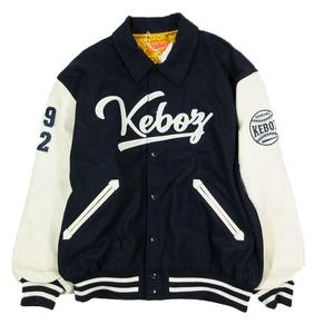未使用品 ケボズ KEBOZ MELTON & LEATHER VARSITY JACKET スタジアム 
