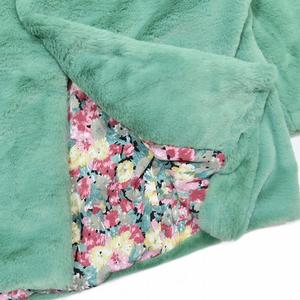 タグ付 未使用 ロイスクレヨン フェイクファー コート 緑 コクーン