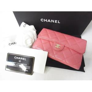 シャネル CHANEL 18SS スモール フラット ウォレット 二つ折り 財布 