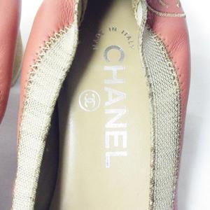 CHANEL シャネル　バイカラー　刺繍　ココマーク　ハイヒール　パンプス　美品 CHANEL シャネル バイカラー ココマーク 厚底 パンプス