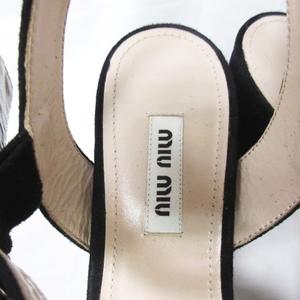 ミュウミュウ miumiu 美品 ビジューバックル 付き 厚底 サンダル