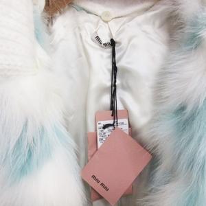 MIUMIU ターコイズウールコート ファー付き 未使用品 ミュウミュウ miumiu 17AW Pre-fall ファー コート