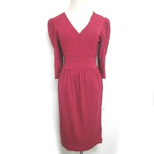 フェンディ FENDI レーヨン ワンピース ひざ丈 タイト ドレス 半袖  