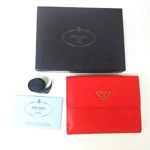 未使用品 プラダ PRADA M172 二つ折り財布 Wホック サフィアーノレザー 【新品未使用】プラダPRADA Wホックレディース 財布