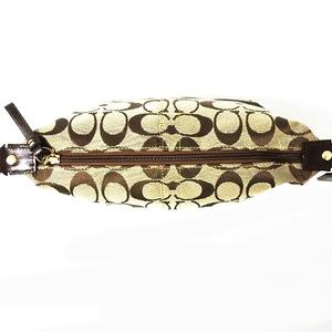 コーチ COACH 40757 シグネチャー ハンドバッグ ポーチ 総柄 ブラウン