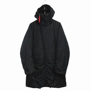 プラダスポーツ PRADA SPORT SGV566 国内正規 中綿 ロングフーデットコート ジャケット ドローコード イタリア製 ブラック 48 1129 メンズ