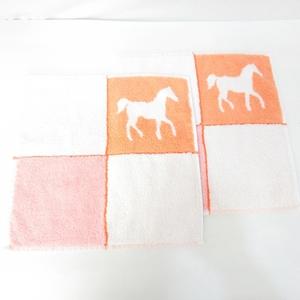 未使用品 エルメス HERMES 新品同様 ホース柄 ハンドタオル 2枚セット
