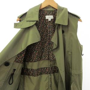 コーチ COACH 2WAY ステンカラーコート ノースリーブ ロング丈  