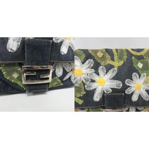 フェンディ FENDI マンマバケット デニム ワンショルダーバッグ 