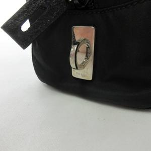 プラダ PRADA クマ ベア刺繍 三角プレート ハンドバッグ 手提げ