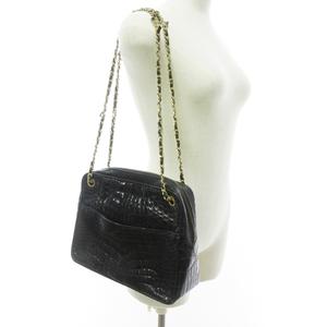 シャネル CHANEL ヴィンテージ クロコ型押し チェーン ショルダー 