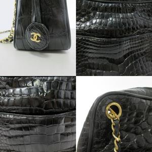 シャネル CHANEL ヴィンテージ クロコ型押し チェーン ショルダー 