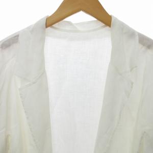HERMES エルメス　マルジェラ期　白　ジャンバー　シャツ　麻100% 38 エルメス マルジェラ期 リネン シャツ 38 ホワイト ヴァルーズ