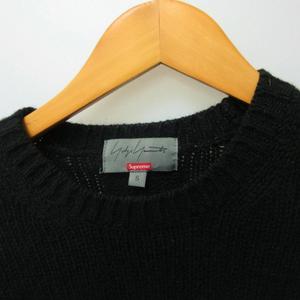 【美品】supreme ニット　長袖　薄手　ブラック 美品】supreme ニット 長袖 薄手 ブラック