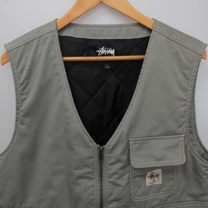 ステューシー STUSSY ワークベスト ジレ ジャケット 中綿 ノースリーブ 