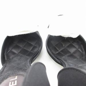 シャネル CHANEL カメリアリボン パンプス マトラッセ シューズ 靴 黒
