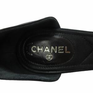 シャネル CHANEL カメリアリボン パンプス マトラッセ シューズ 靴 黒
