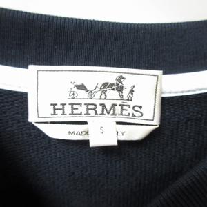 エルメス HERMES 美品 Hロゴラインスウェットトップ 半袖 トレーナー T 