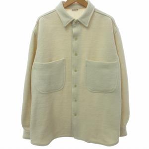 オーラリー AURALEE 美品 22aw Shetland Wool Organic Cotton Woven 