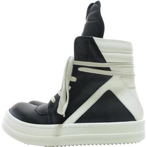 未使用品 リックオウエンス Rick Owens 新品同様 22AW GEOBASKET ジオバスケット ハイカット スニーカー Black Milk ブラック ミルク 41 約26㎝ RU02B2894 LPO 911☆AA★ 0711 メンズ