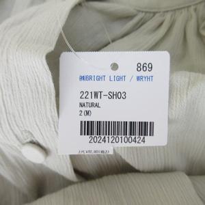 ライト WRYHT GATHERED SLEEVE FOLK TOP サイドホールブラウス 221WT SH03 ブラック サイズ：1 楽天市場】【中古】未使用品 WRYHT ライト タグ付き 22SS