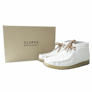希少新品CLARKSクラークス Wallabee(ワラビー)白26.5cm クラークス オリジナルズ Clarks Originals ブーツ ワラビー