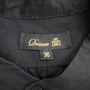 ドゥロワー Drawer バンドカラーシャツ シアーブラウス シースルー  