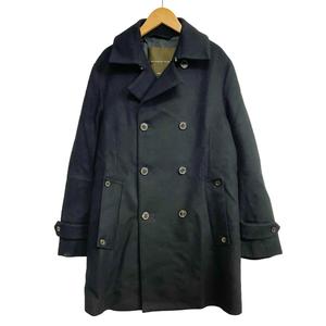 マッキントッシュ MACKINTOSH スコットランドウール メルトンチェスターコート ダブル 茶タグ 英国製 ステンカラー 裏地総柄 シルク混 ブラック 黒 38 Mサイズ NO.DU 1016 メンズ