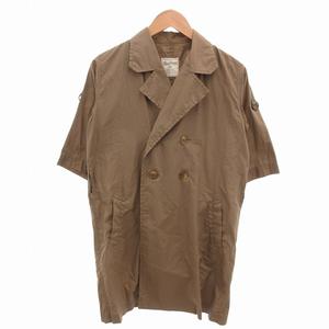 ファイナルホーム FINAL HOME Y2K トレンチコート ダブルジャケット 薄手 半袖 ショート XS 茶 ブラウン /FF メンズ