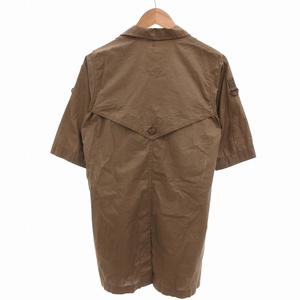 ファイナルホーム FINAL HOME Y2K トレンチコート ダブルジャケット 薄手 半袖 ショート XS 茶 ブラウン /FF メンズ
