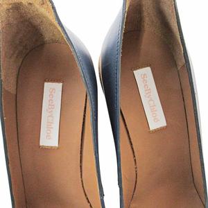 Chloe ロゴ入りアンクルストラップパンプス Chloe ロゴ入りアンクルストラップパンプス