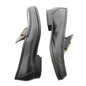エルメス HERMES コンスタンス レザー ローファー 36 23cm ブラック 黒 0728 IBO78 レディース