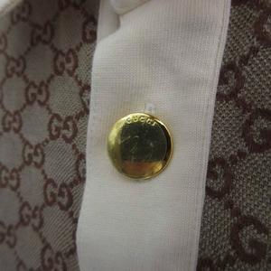 グッチ GUCCI 美品 22SS GGジャガード ポロシャツ 半袖 GG柄 GGスプリーム 金ボタン ブラウン系 XSサイズ ★AA☆ メンズ
