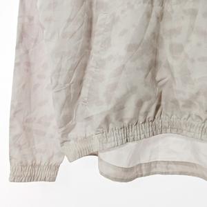 ナイキ NIKE DRI-FIT ハーフジップ ウインドブレーカー ウインドジャケット プルオーバー 総柄 M ライトグレー 0915 レディース