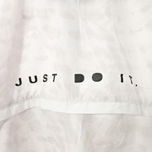 ナイキ NIKE DRI-FIT ハーフジップ ウインドブレーカー ウインドジャケット プルオーバー 総柄 M ライトグレー 0915 レディース
