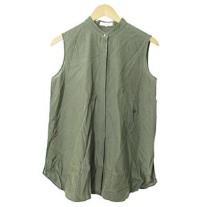 ラブレス LOVELESS FAｂRICA ノースリーブシャツ ブラウス 34 カーキ 0925 ■YHS4 