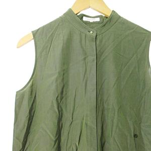 ラブレス LOVELESS FAｂRICA ノースリーブシャツ ブラウス 34 カーキ 0925 ■YHS4 