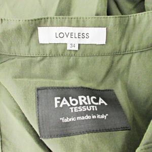 ラブレス LOVELESS FAｂRICA ノースリーブシャツ ブラウス 34 カーキ 0925 ■YHS4 