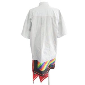 バレンシアガ BALENCIAGA 美品 19SS スカーフドッキングシャツ ロング  