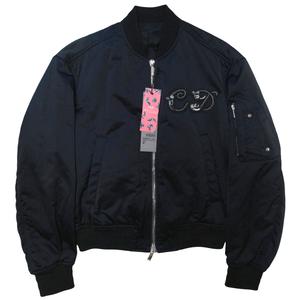 未使用品 ディオール Dior × ケニーシャーフ KENNY SCHARF 21AW ボンバージャケット MA-1 フライトジャケット ブルゾン 刺繍 943C439H5124 国内正規 黒 ブラック 46 ■MNK1 メンズ