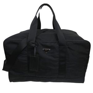 プラダ PRADA Re-Nylon テスート サフィアーノ 2WAY  ボストンバッグ 2VC033 ショルダー付 大容量 旅行 ナイロン 黒 ブラック ☆AA★ メンズ