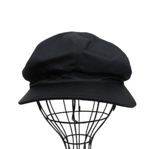 プラダ PRADA 美品 RE NYLON ナイロン トライアングルプレート キャスケット 1HC551 三角ロゴ ハンチング 帽子 国内正規 黒 ブラック S ■MNK2 レディース