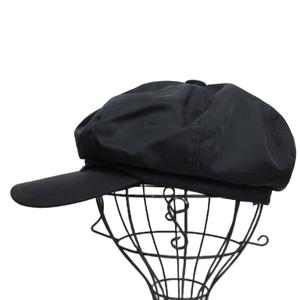 プラダ PRADA 美品 RE NYLON ナイロン トライアングルプレート キャスケット 1HC551 三角ロゴ ハンチング 帽子 国内正規 黒 ブラック S ■MNK2 レディース