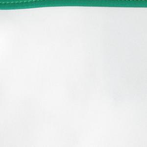 プラダ PRADA 2018 フリル ポロシャツ カットソー ロゴ パッチ バイカラー 切替 半袖 国内正規 Tシャツ 36 約XS 緑 白 グリーン ホワイト 系 ■MNK2 1030 レディース