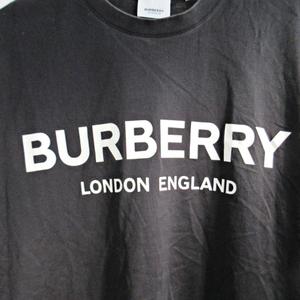 バーバリー BURBERRY リカルドティッシ 8009494 Tシャツ カットソー 半袖 ロゴプリント S 黒 ブラック 1117 IBO84 メンズ