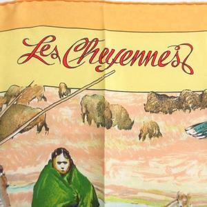 エルメス HERMES 美品 カレ 90 Les Cheyennes シャイアン族 スカーフ 