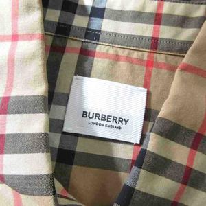 バーバリー BURBERRY 美品 ロゴプリントコットンチェックオーバーサイズシャツ ノバチェック 長袖 S イエロー マルチカラー 8017567 ■MNK3 メンズ