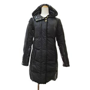 グッチ GUCCI GG柄 ダウンコート ダウンジャケット フーディ 36 黒 ブラック ■MNK3 レディース