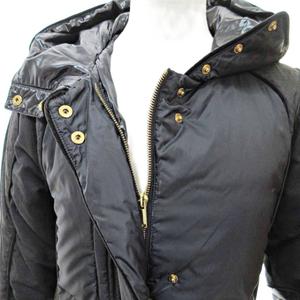 グッチ GUCCI GG柄 ダウンコート ダウンジャケット フーディ 36 黒 ブラック ■MNK3 レディース